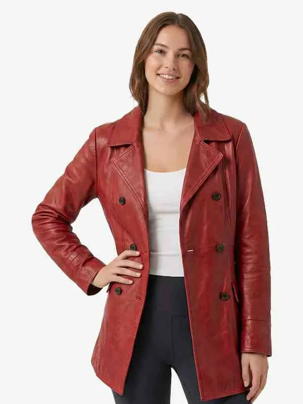 Madame Web Dakota Johnson Red Coat