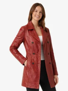 Madame Web Dakota Johnson Red Coat